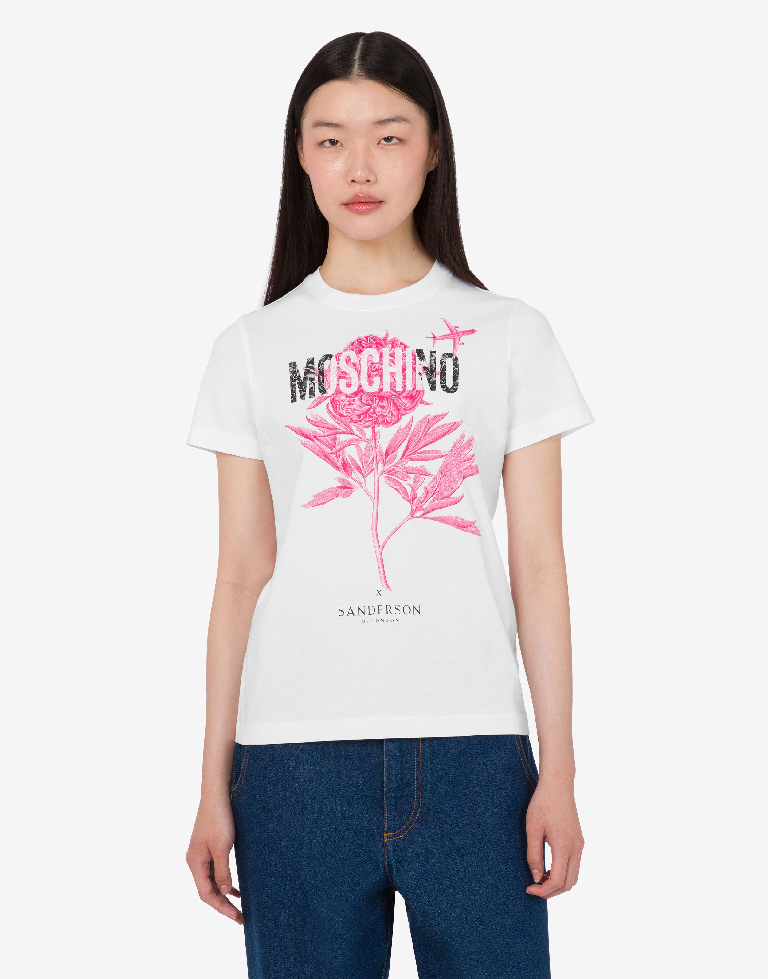 【MOSCHINO】オーガニックコットン・ジャージーTシャツ Printed organic cotton jersey T-shirt | Moschino