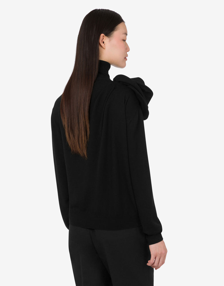 Merino wool turtleneck sweater Black Moschino 3