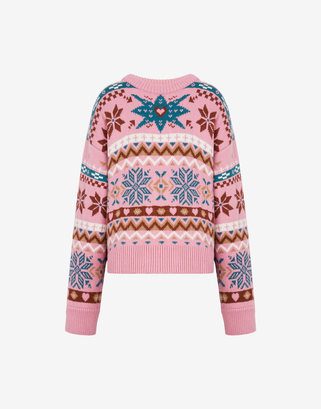 Pullover aus Merinowolle Pink Moschino 0