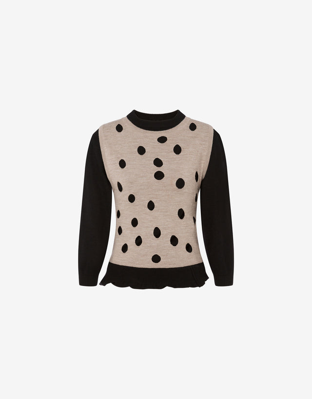 Wool and cashmere blend pullover Black Moschino 0