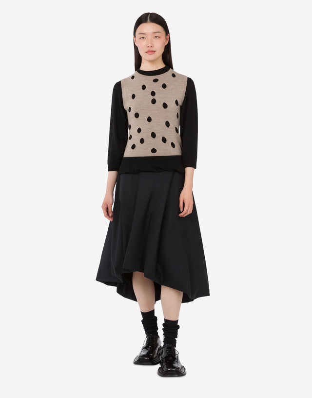 Wool and cashmere blend pullover Black Moschino 1