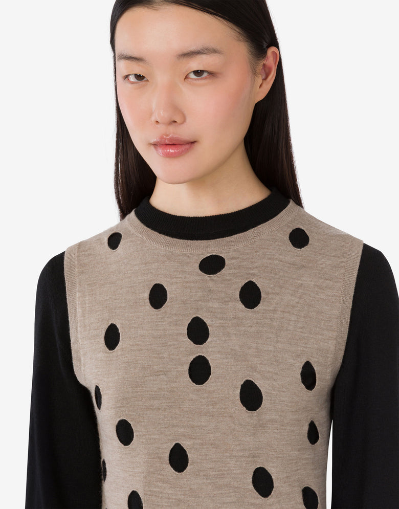 Pull en laine et cachemire mélangés Noir Moschino 4