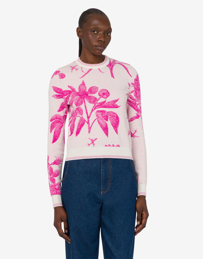 Pullover aus Stretchwolle Weiß Moschino 2
