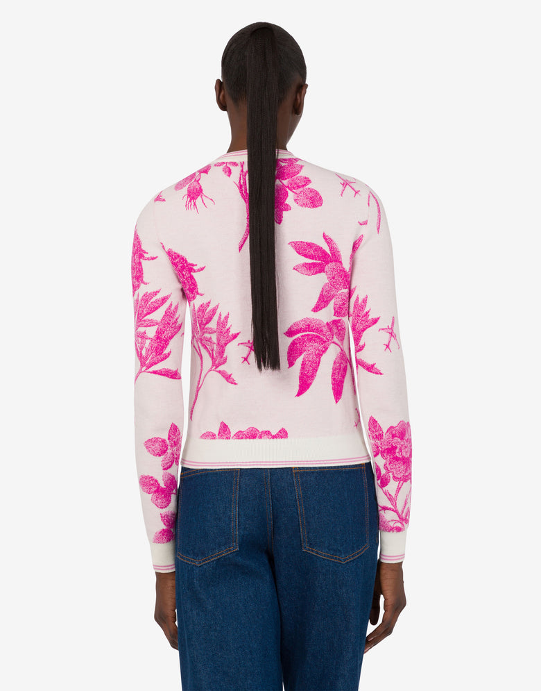 Pullover aus Stretchwolle Weiß Moschino 3