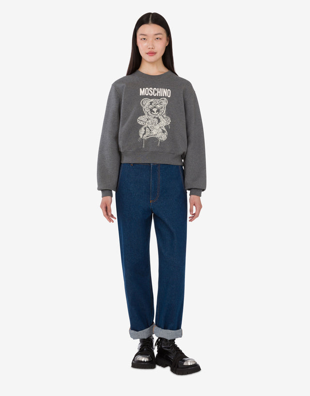 Moschino Teddy Bear Organic Cotton Sweatshirt Dark grey Moschino 1