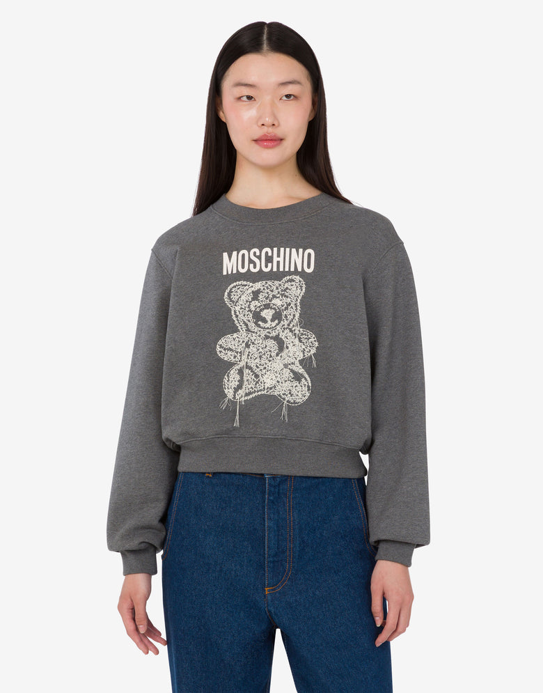 Moschino Teddy Bear Organic Cotton Sweatshirt Dark grey Moschino 2