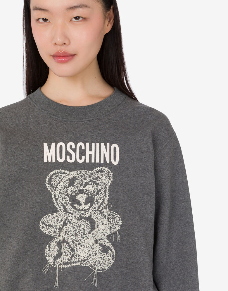 Moschino Teddy Bear Organic Cotton Sweatshirt Dark grey Moschino 4