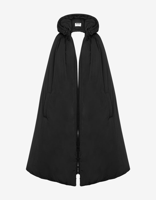Maxi vest in technical fabric Black Moschino 0
