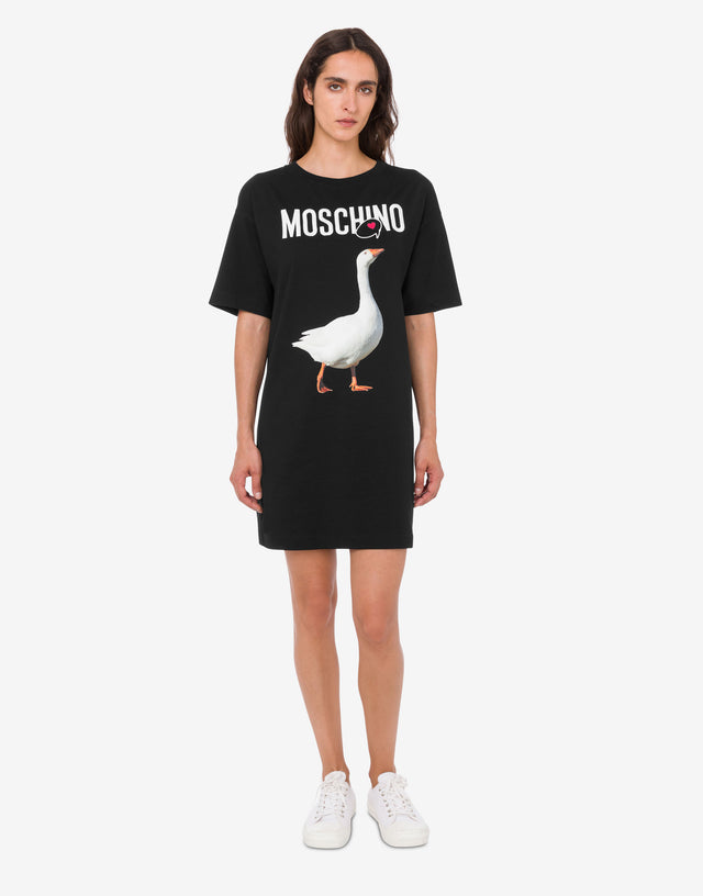 グース・オーガニックコットン・ジャージー・ドレス ブラック Moschino 0