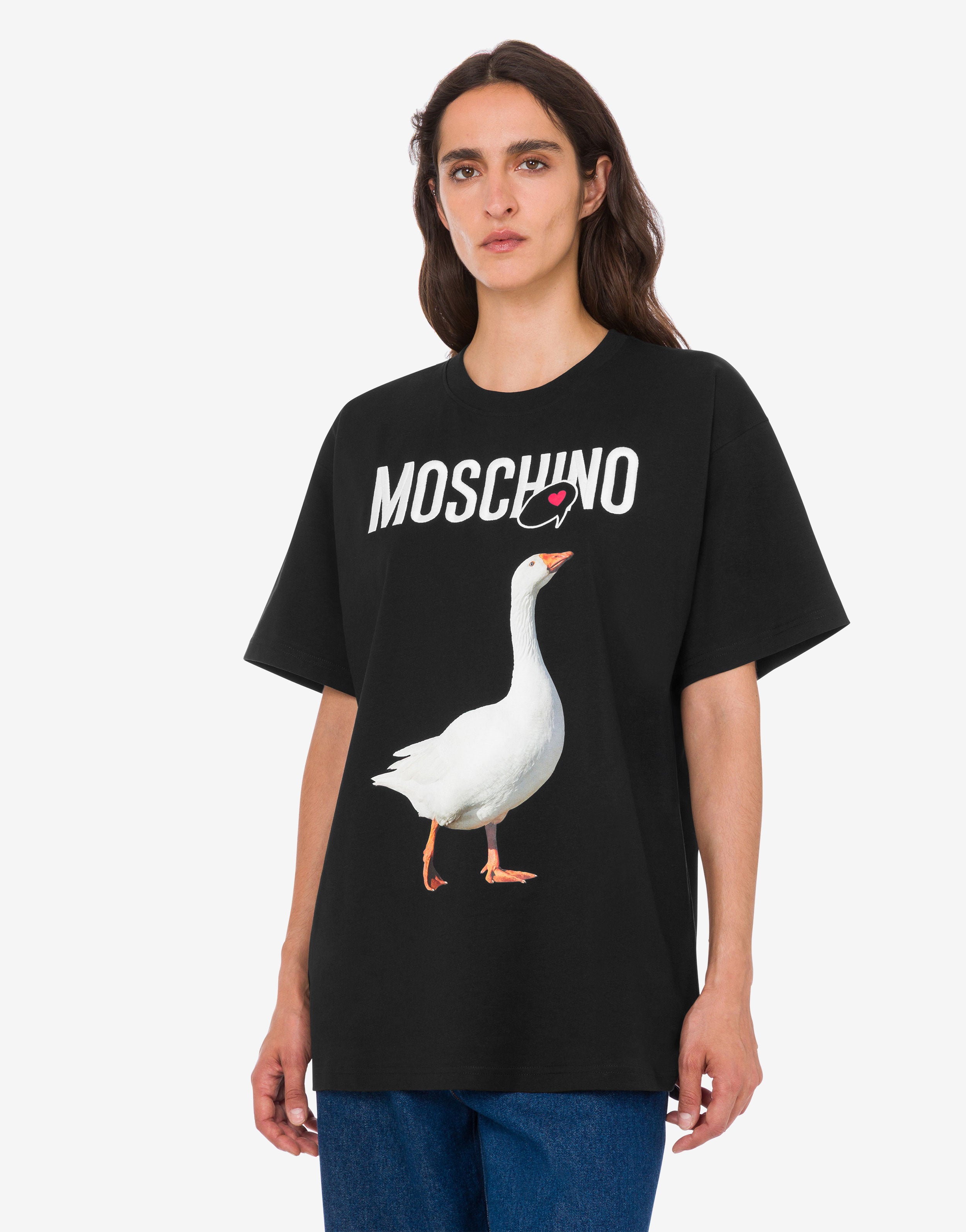 Goose organic cotton jersey T-shirt | Moschino Goose organic cotton jersey T-shirt | Moschino