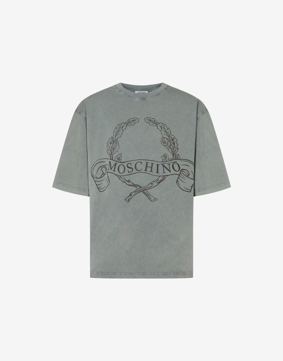 Laurel Crown organic cotton jersey T-shirt Grey Moschino 0
