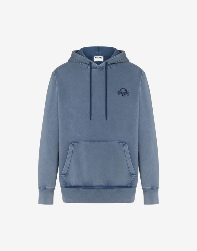 Laurel Crown organic cotton sweatshirt Blue Moschino 0