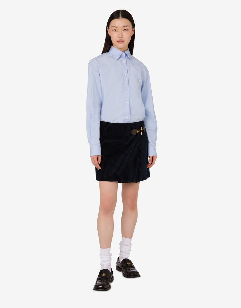 Minigonna in velluto a coste Blu notte Moschino 1