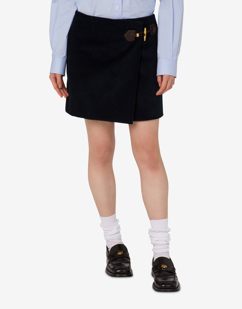 Minigonna in velluto a coste Blu notte Moschino 2
