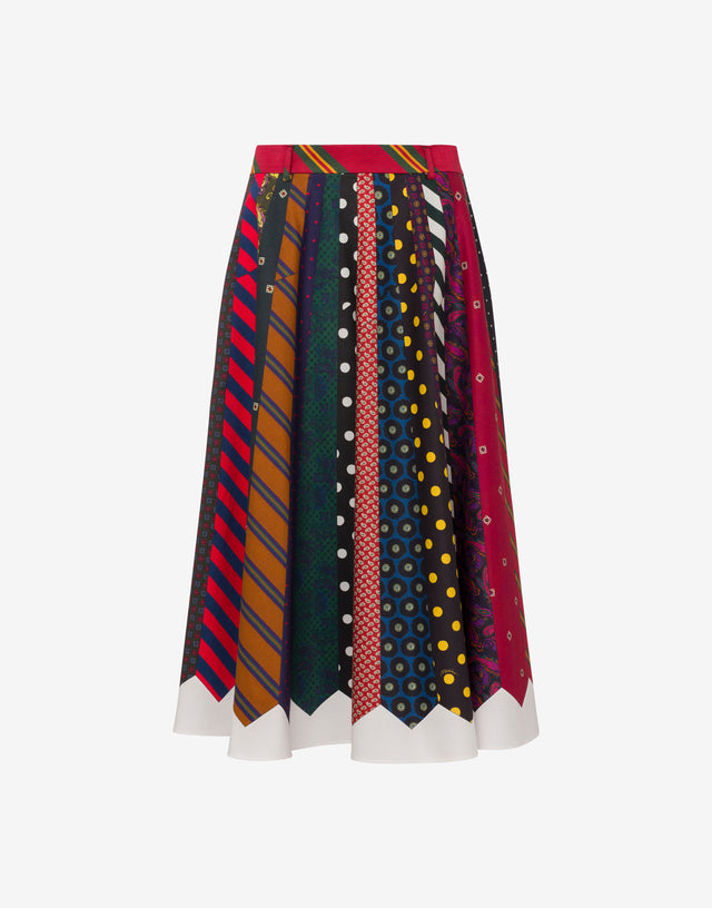 Cotton gabardine skirt Archive Multicoloured Moschino 0