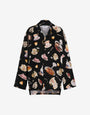 Chemise en satin de soie imprimé