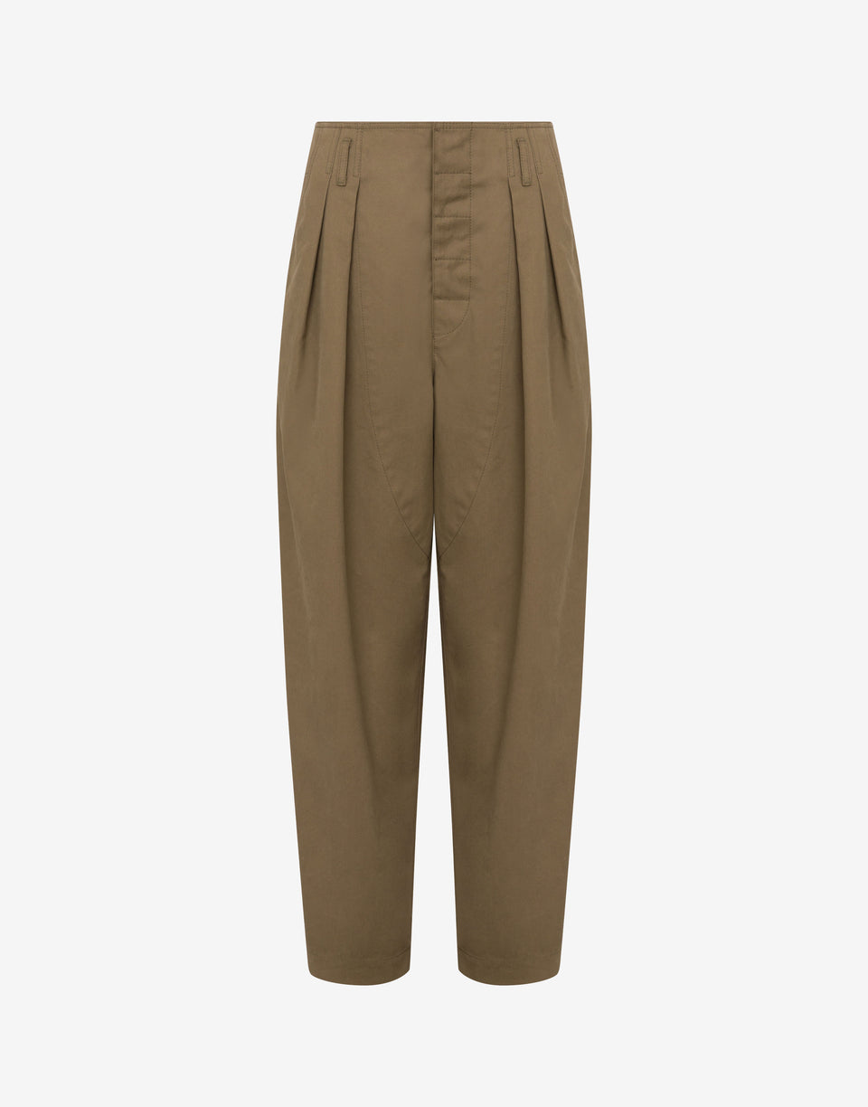 Cotton diagonal pants Military green Moschino 0