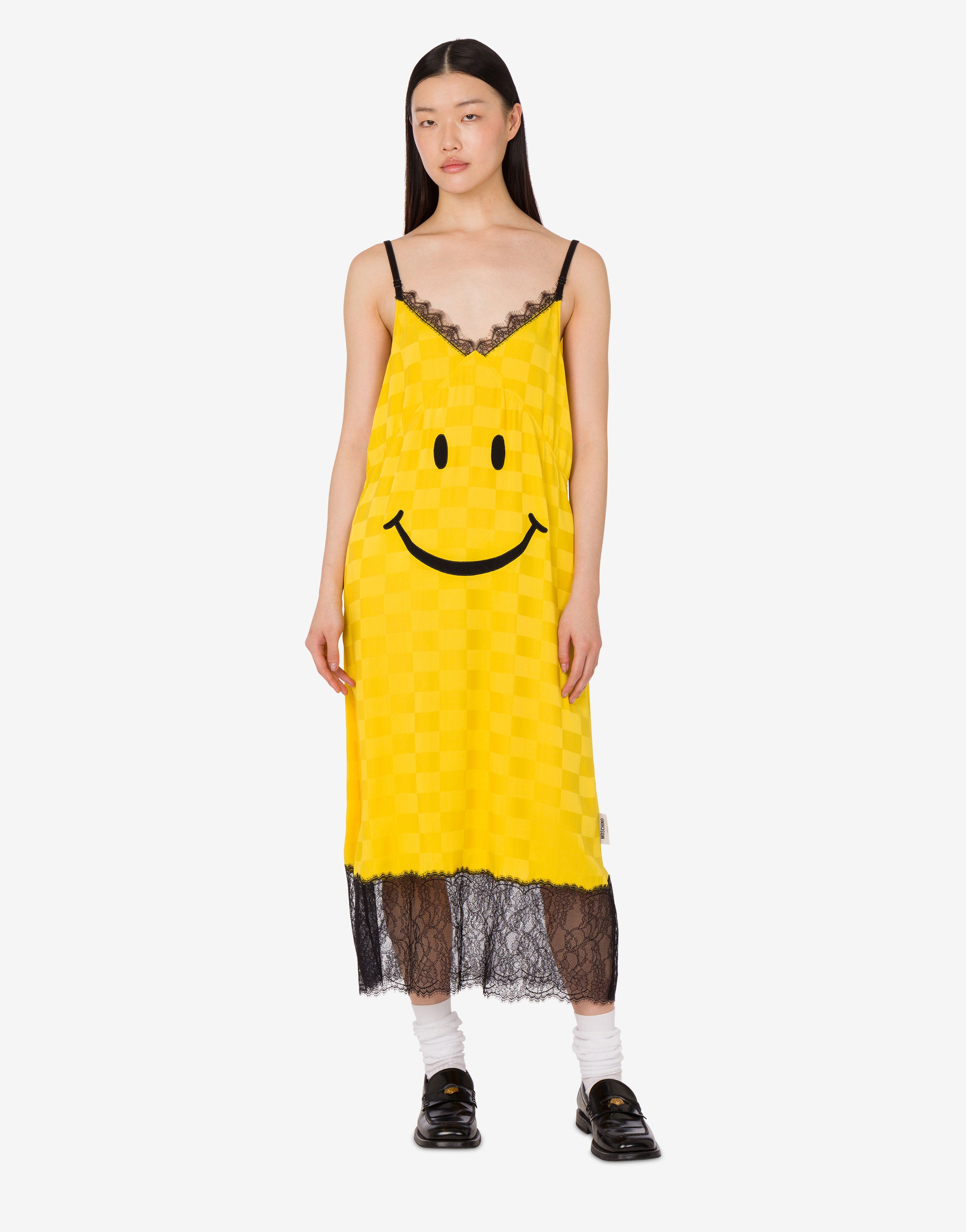 【関税込み】moschino Smiley' wool dress Silk blend dress Smiley® | Moschino