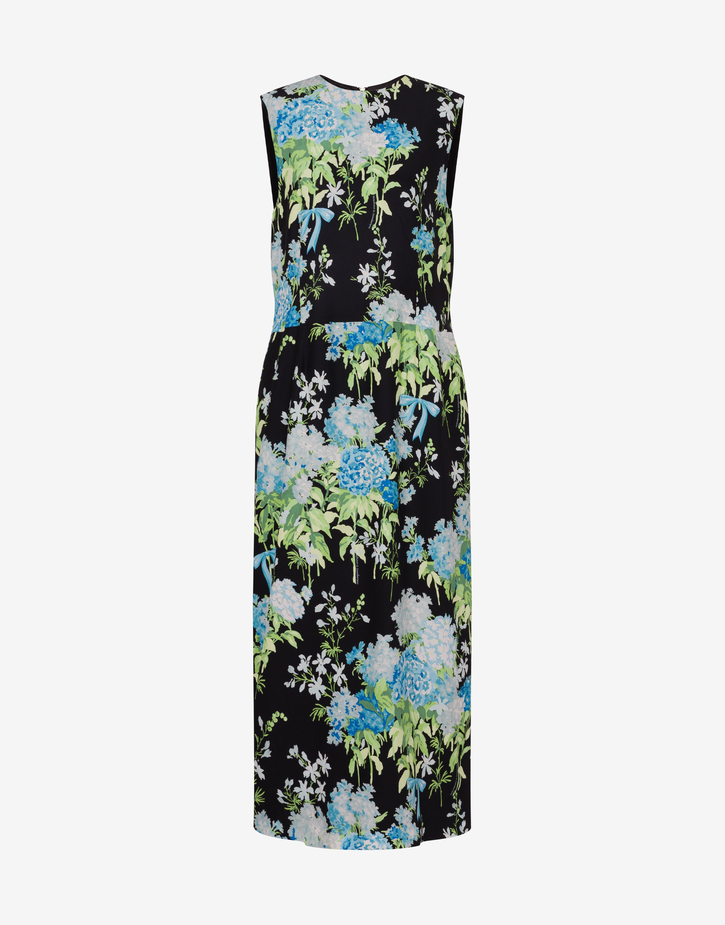 Printed silk satin dress