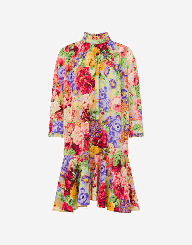 Bedrucktes Kleid aus Baumwollpopeline  Bunt Moschino 0