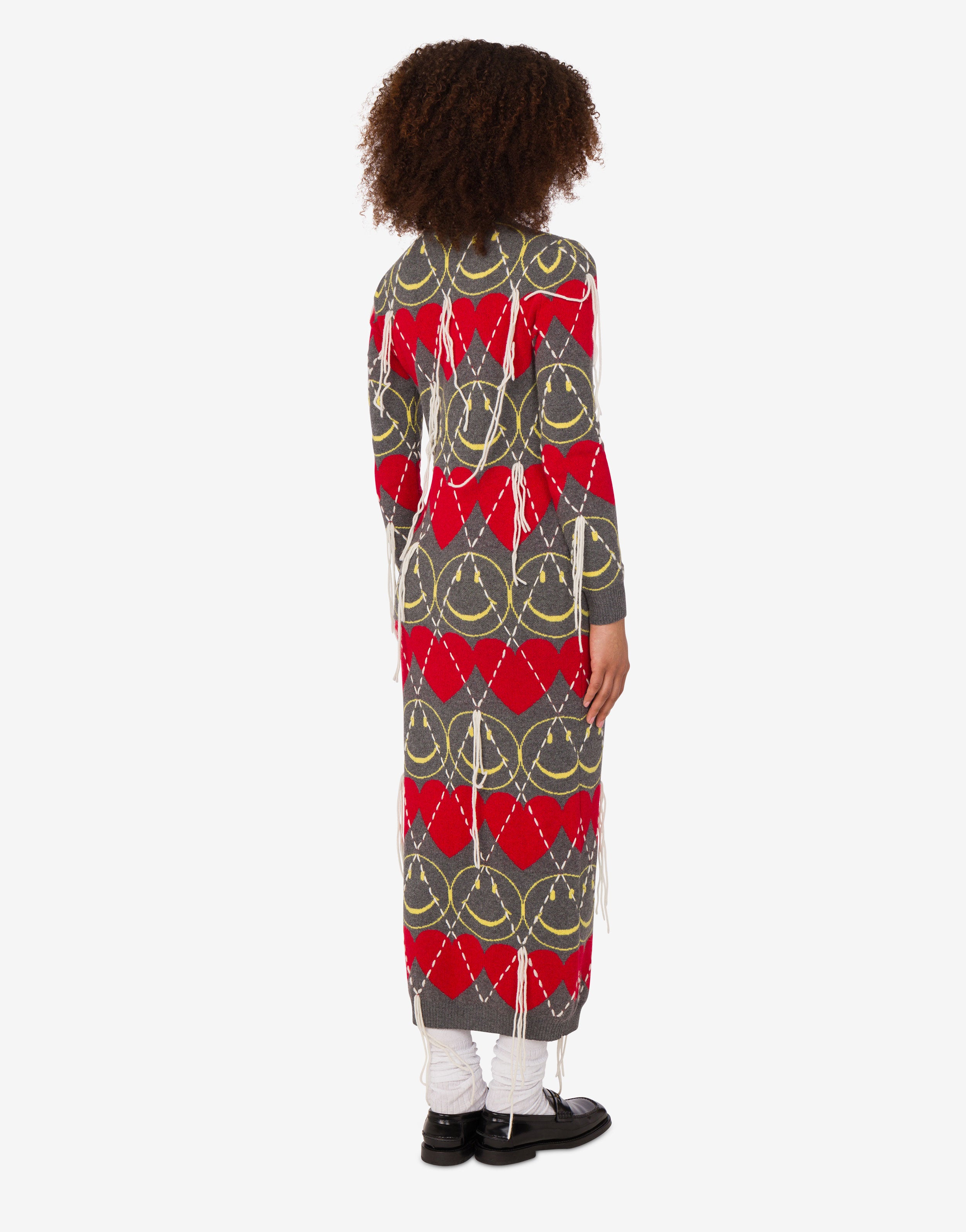 ワンピース Moschino FW25 'SmileyR' wool dress (A04865502 1506) Moschino 'smiley®' wool dress available on julian-fashion