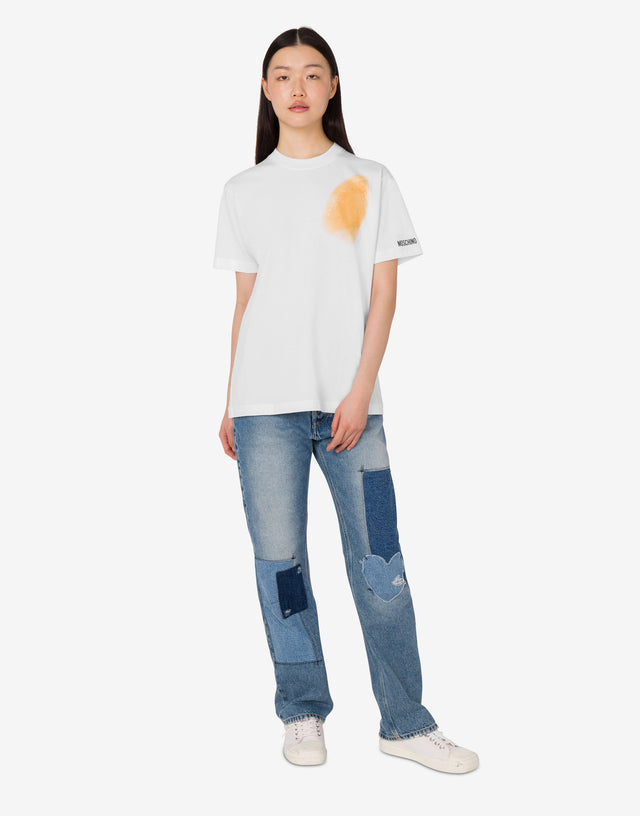 Organic cotton jersey T-shirt Archive White Moschino 1