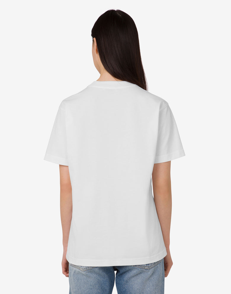 Organic cotton jersey T-shirt Laurel Crown White Moschino 3