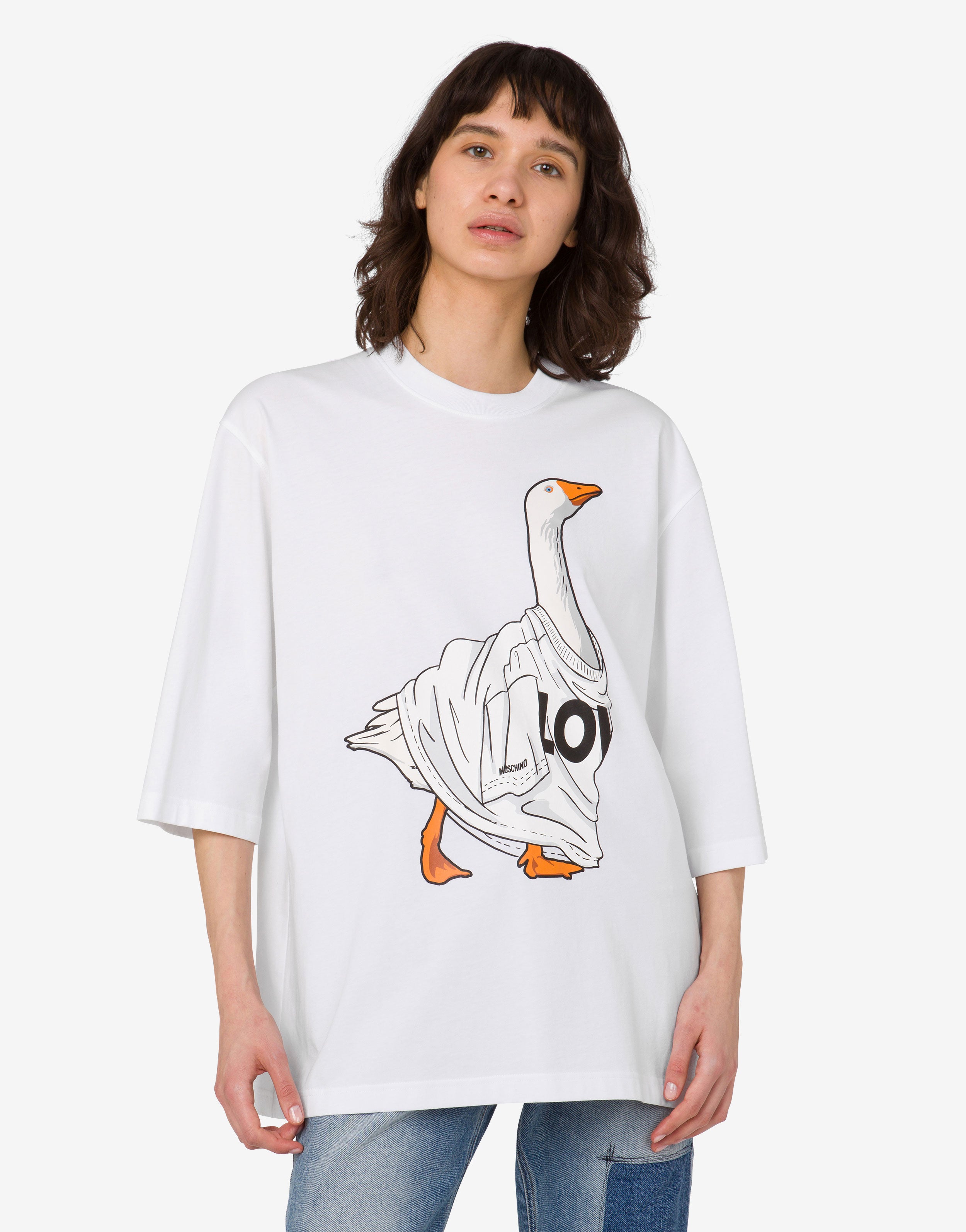 Organic cotton jersey T-shirt Goose | Moschino Organic cotton jersey T-shirt Goose | Moschino