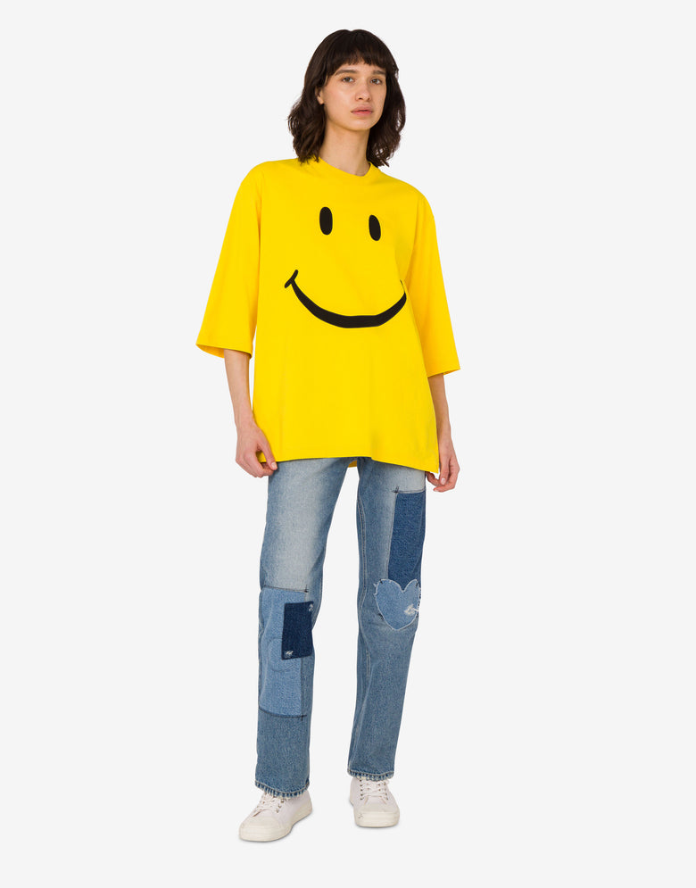 オーガニックコットン・ジャージーのTシャツSmiley® イエロー Moschino 1