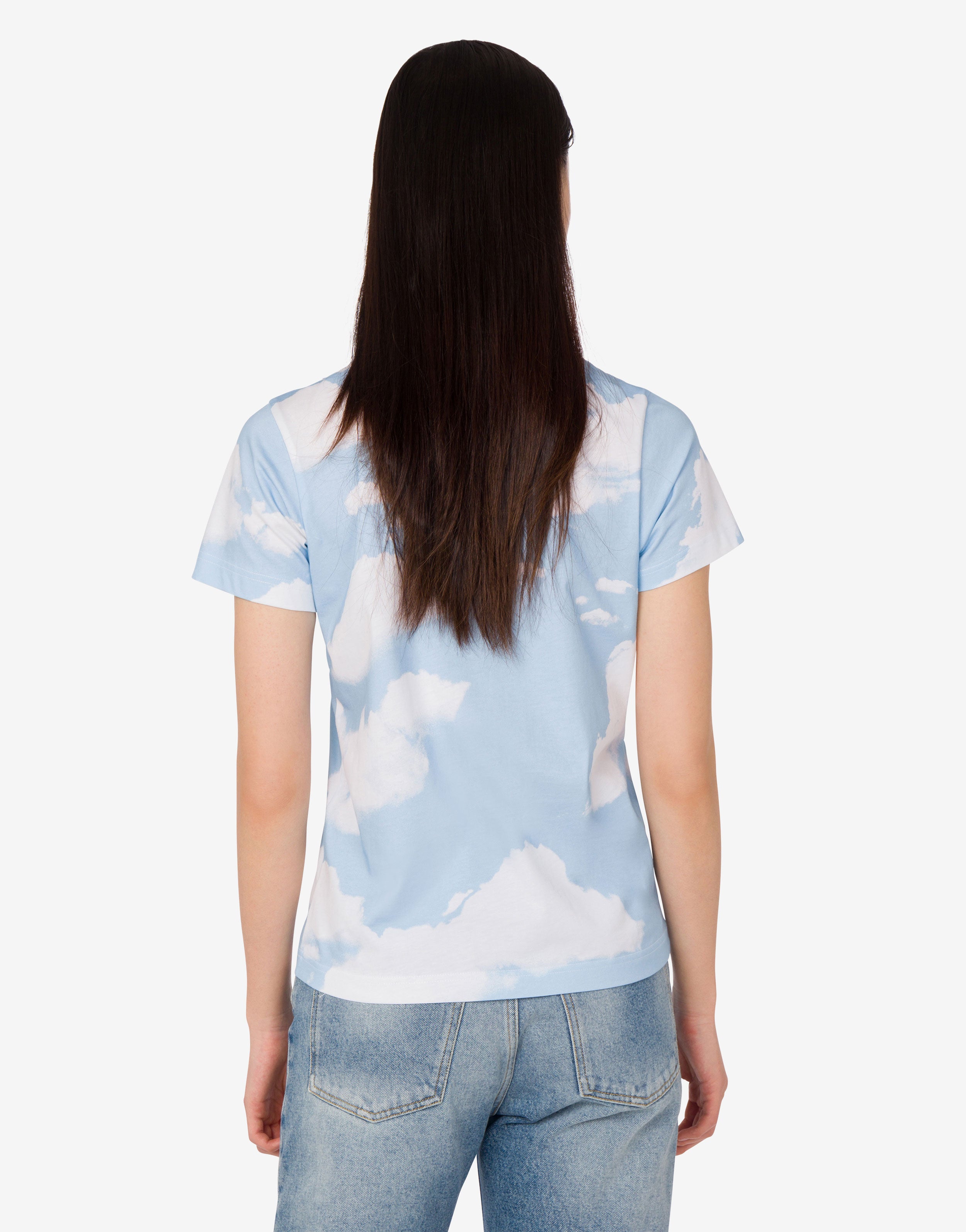 Organic cotton jersey T-shirt Archive Clouds | Moschino