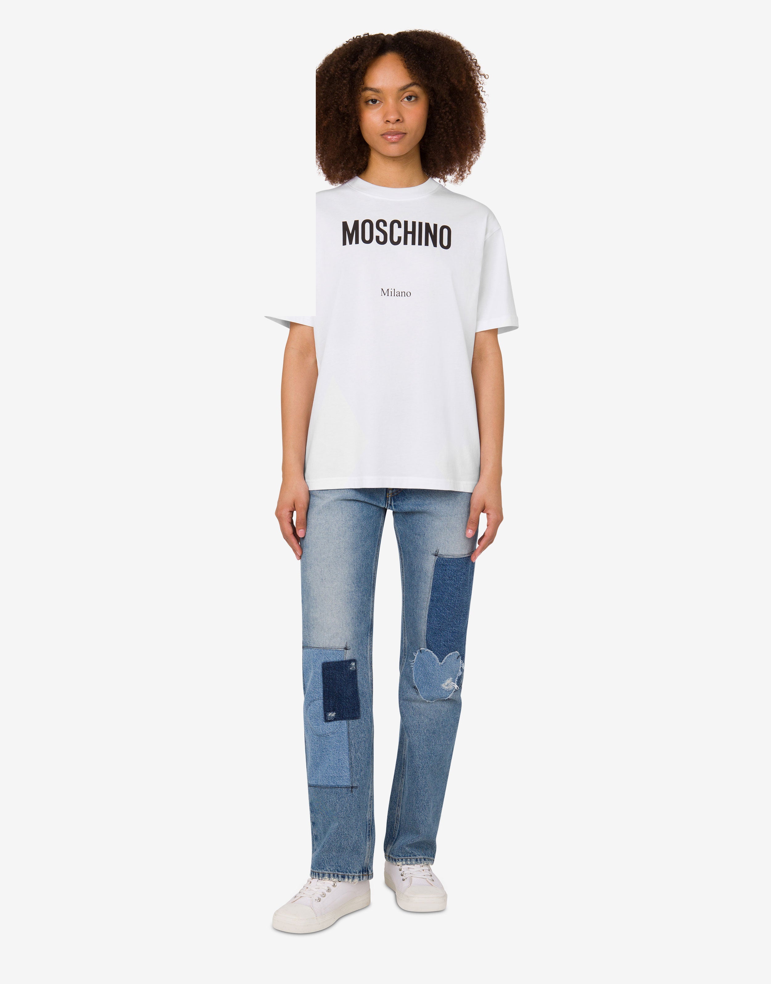 Printed organic cotton jersey T-shirt | Moschino