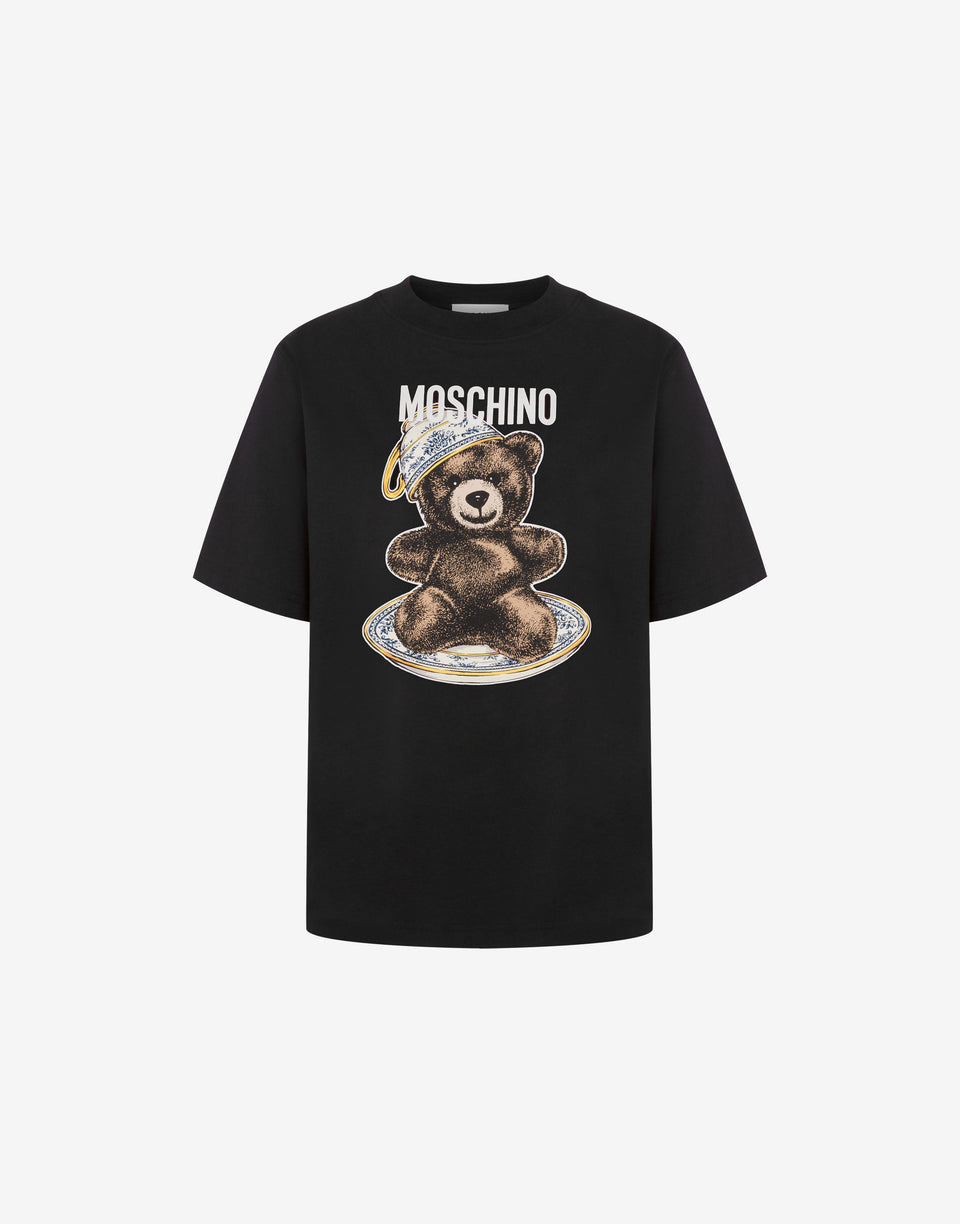 T-shirt in jersey di cotone organico Moschino Teddy Bear Moschino IT