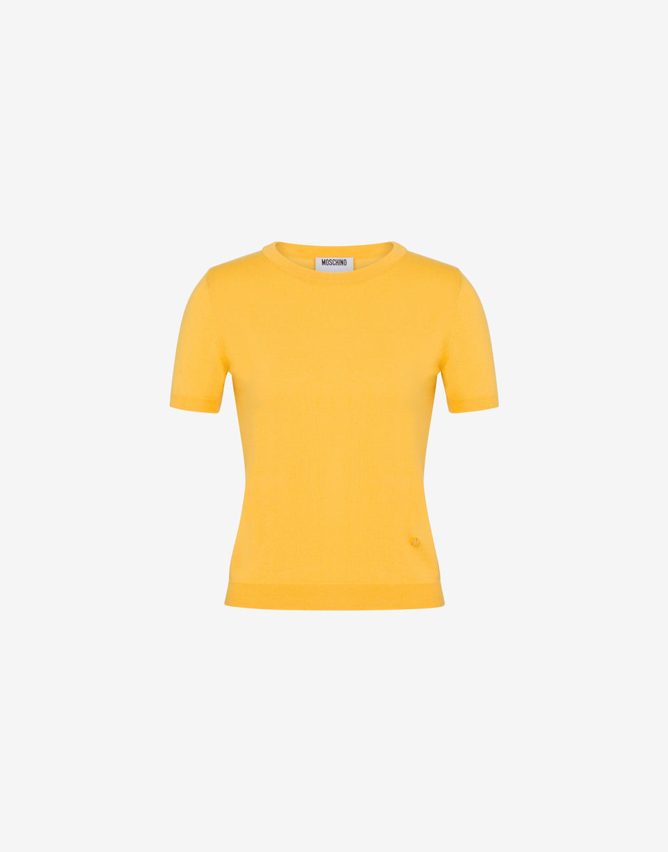 Wool blend sweater Golden M Yellow Moschino 0