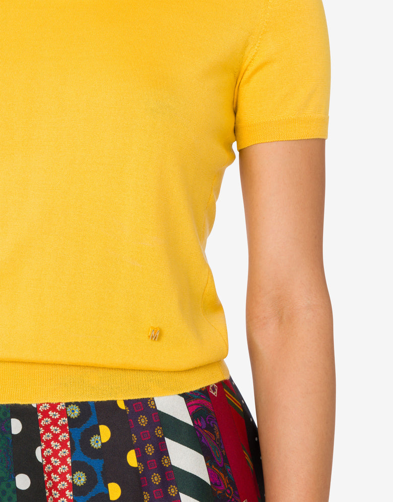 Wool blend sweater Golden M Yellow Moschino 4