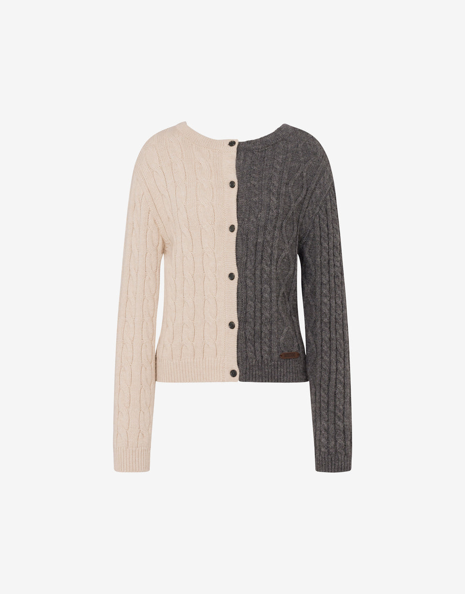 Alpaca blend cardigan Grey Moschino 0