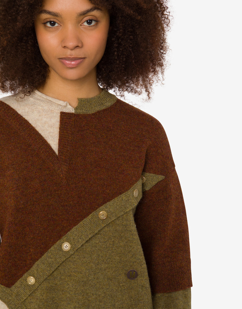Shetland wool pullover Brown Moschino 4