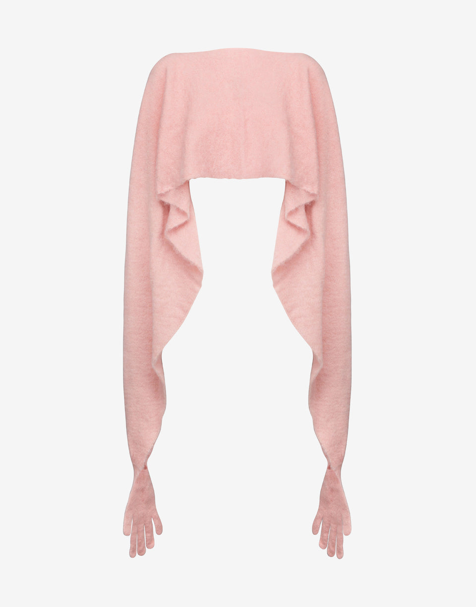 Gauzy mohair hood Rosa cipria Moschino 0