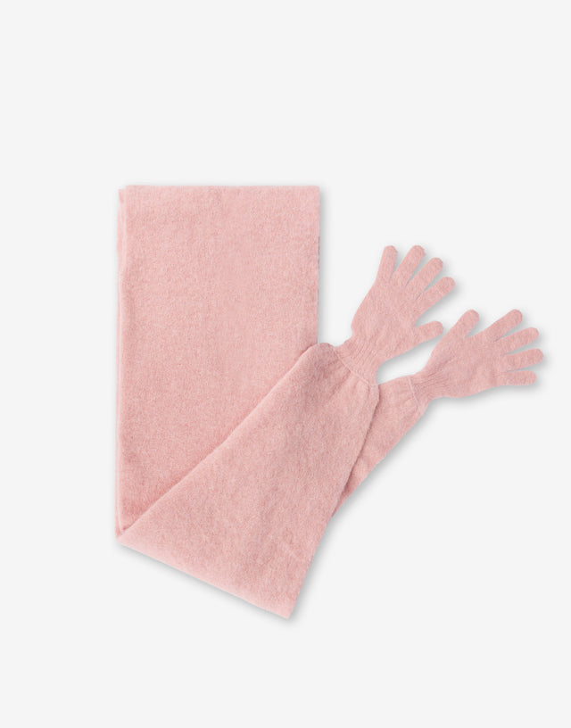 Gauzy mohair hood Rosa cipria Moschino 1