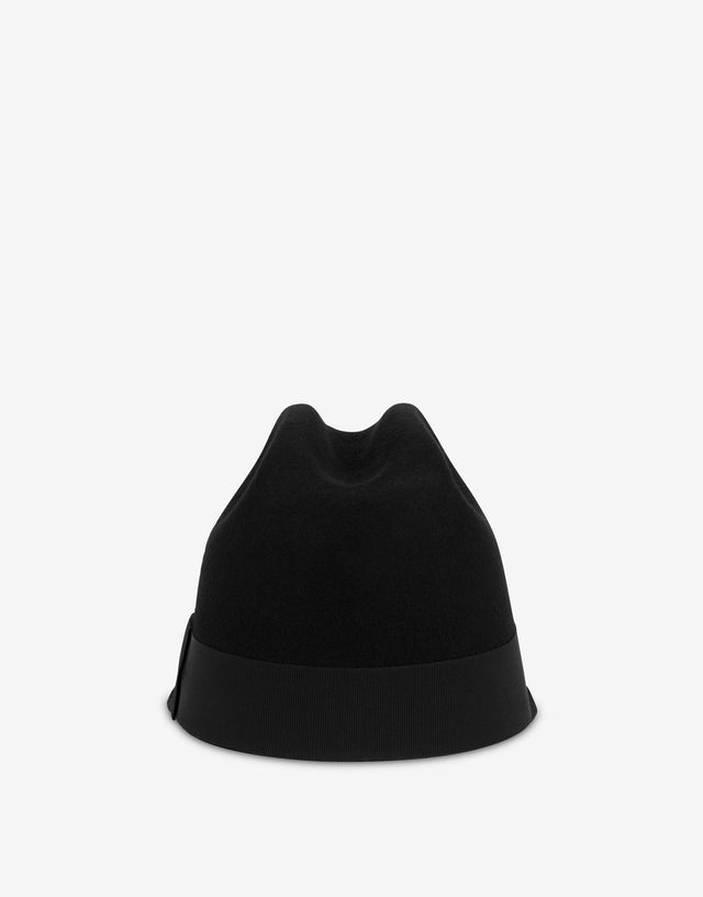 Hut aus Wollstoff Schwarz Moschino 1