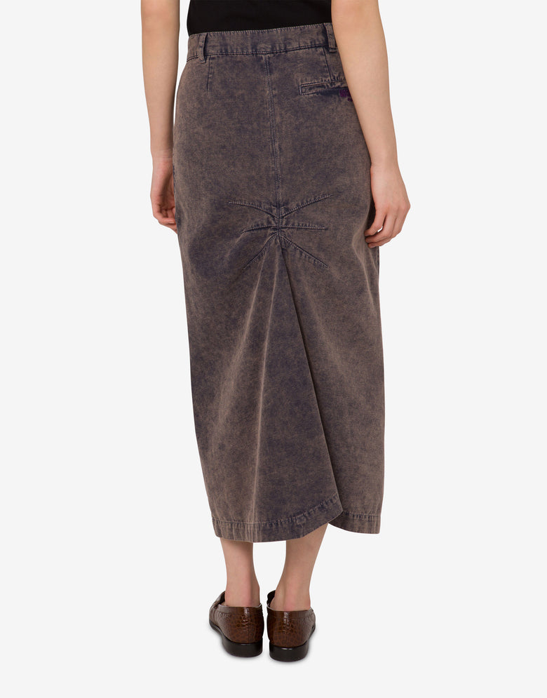 Gonna in tela di cotone sovratinta Grigio scuro Moschino Jeans 2