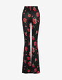 Pantalone in jersey stretch stampato