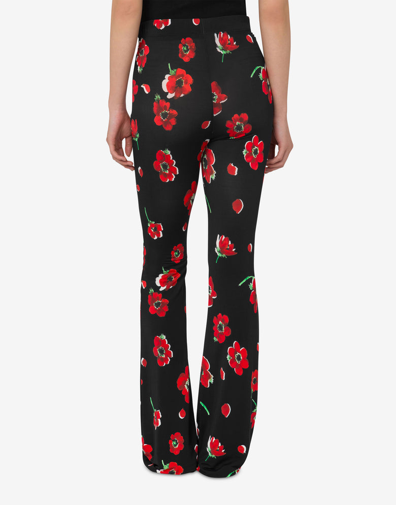 Pantalone in jersey stretch stampato Nero Moschino Jeans 2