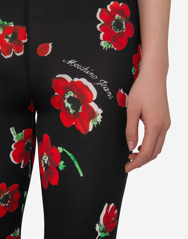 Pantalone in jersey stretch stampato Nero Moschino Jeans 3