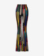 Bedruckte Hose aus Stretch-Jersey