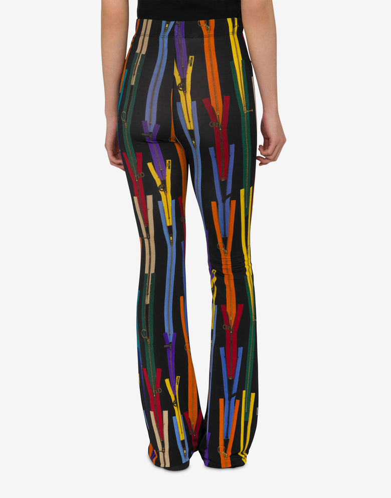 Bedruckte Hose aus Stretch-Jersey Schwarz Moschino Jeans 2