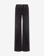 Pantalone flare in denim di cotone