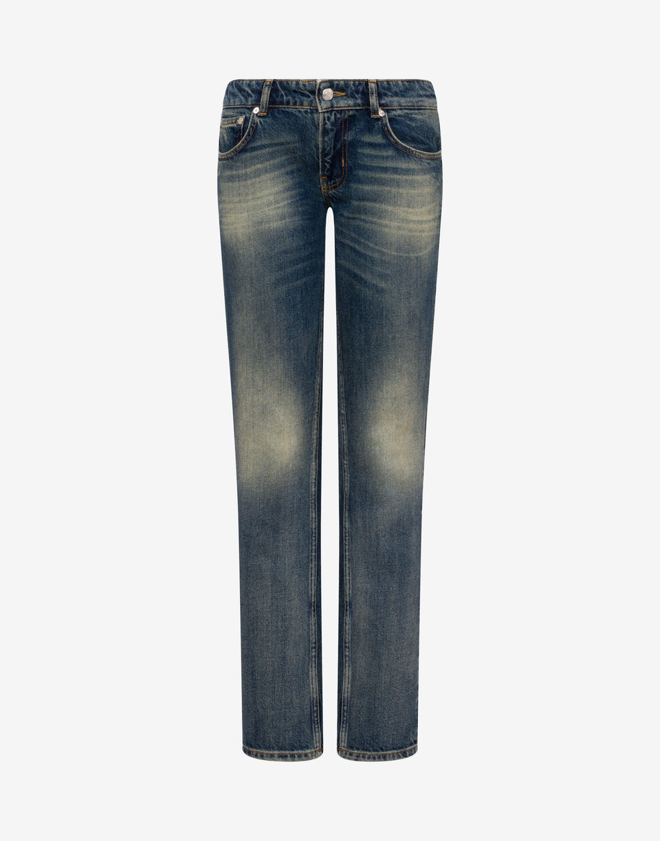 Cotton denim pants Blue Denim Moschino Jeans 0