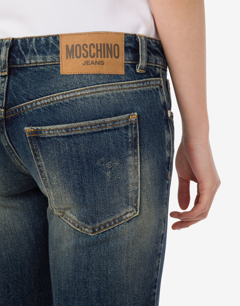 Cotton denim pants Blue Denim Moschino Jeans 3