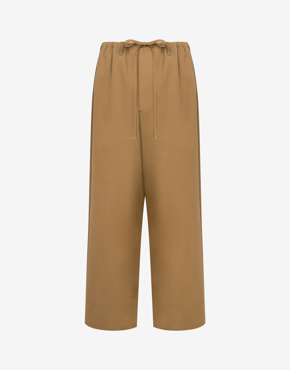 Pantalone in twill di cotone Beige Moschino Jeans 0