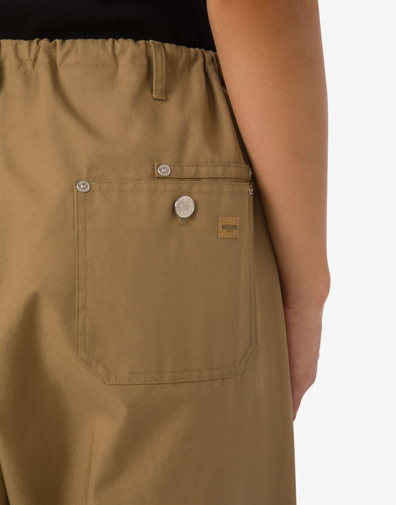 Pantalone in twill di cotone Beige Moschino Jeans 3